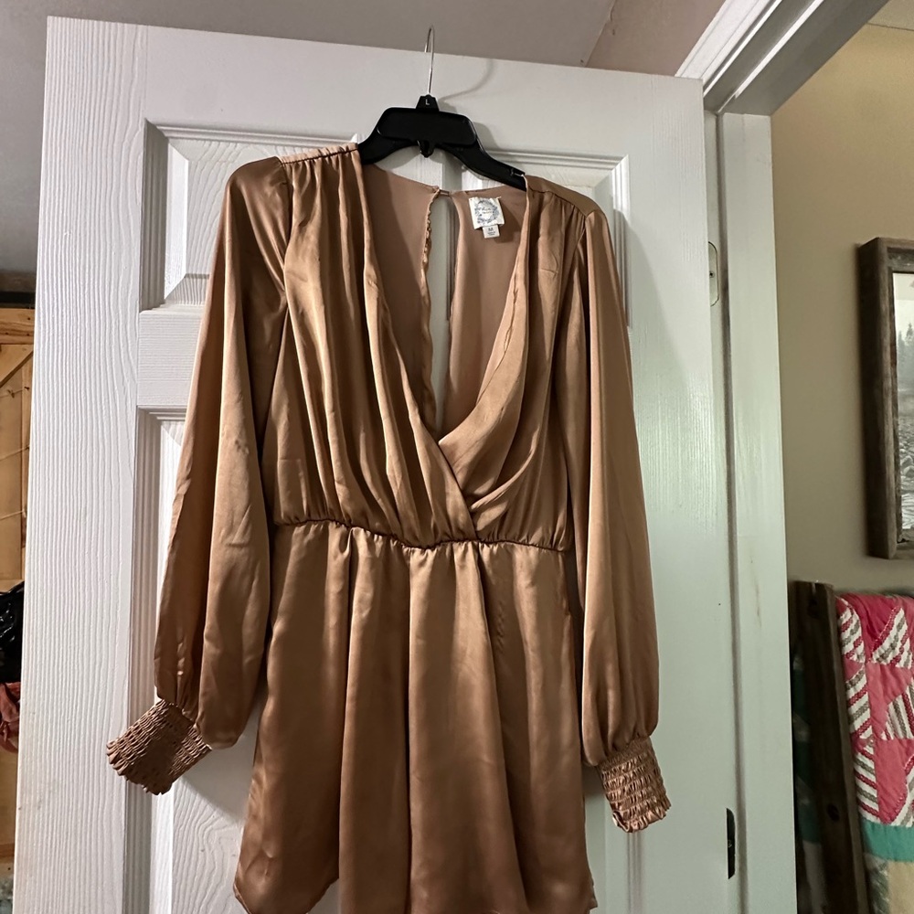 Francesca's Collections Satin Romper